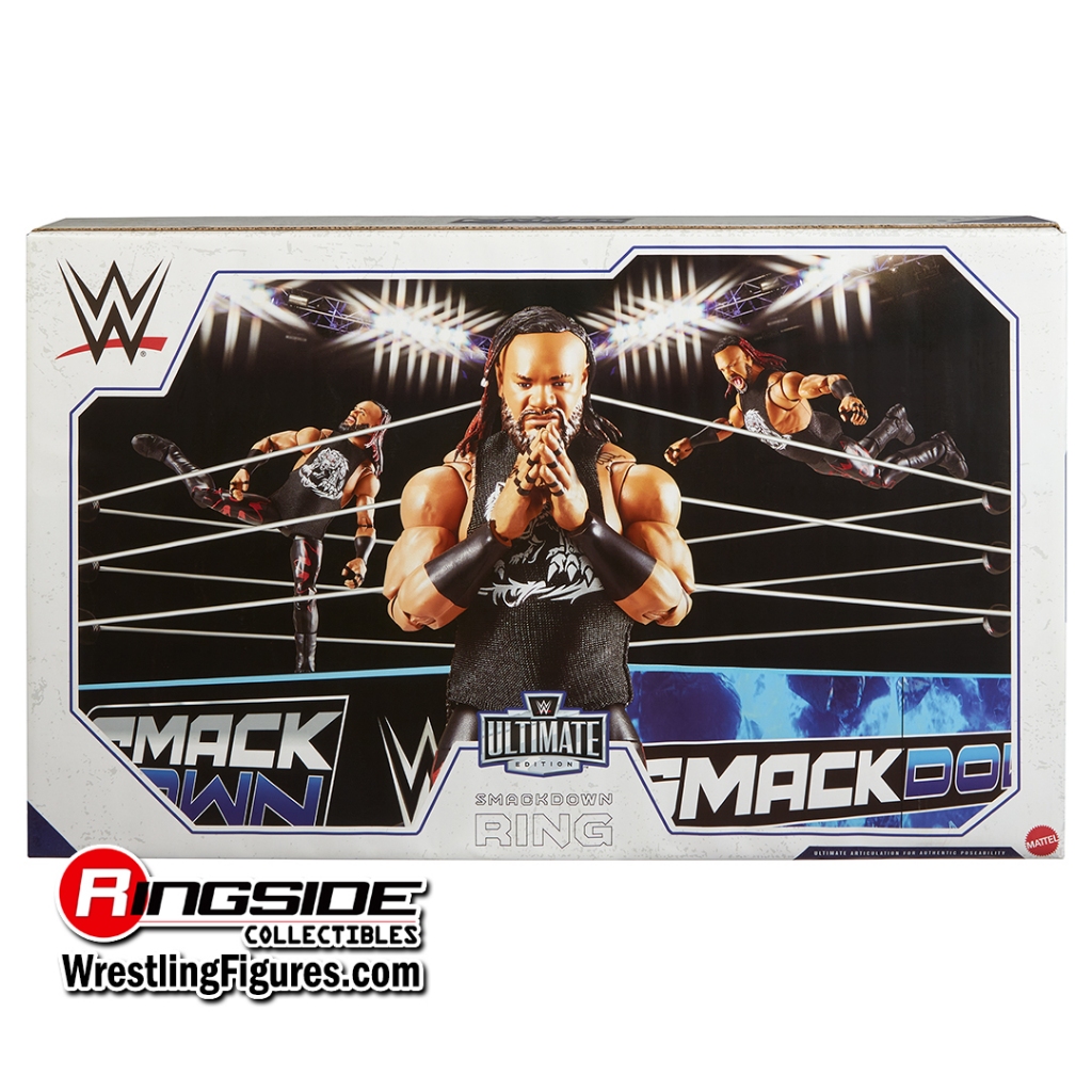 WWE Smackdown Real Scale Wrestling Ring Playset w/ Jacob Fatu Ultimate Edition Exclusive Figure
