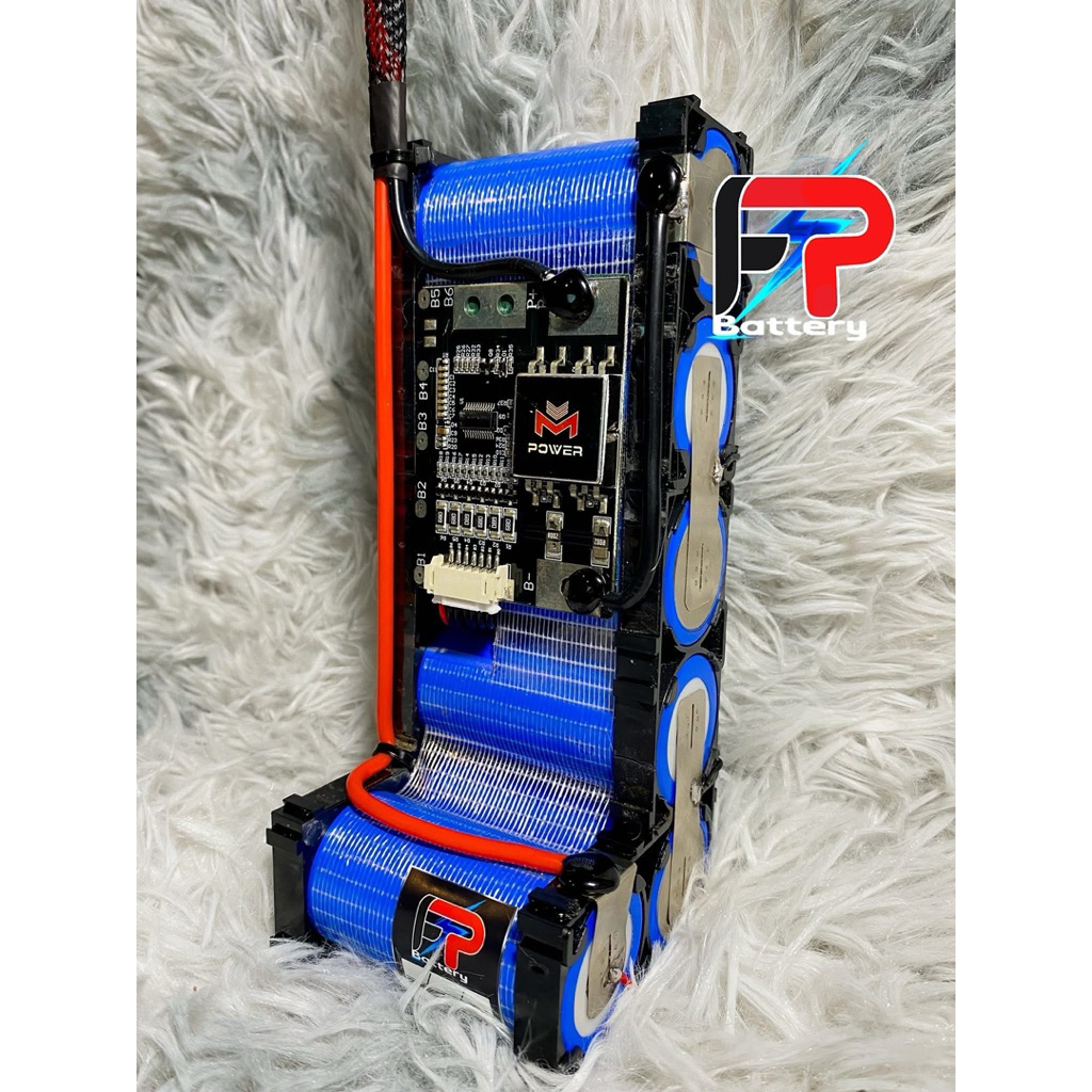 แบตเตอรี่ LeFePo4 6S 6000mAh(6A) 19.2V - 21.9V 1P [ทรงตัว L]