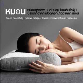 หมอน หมอนสุขภาพ หมอนนอน ป้องกันไรฝุ่น ลดกรน รองรับตามสรีระคอ…