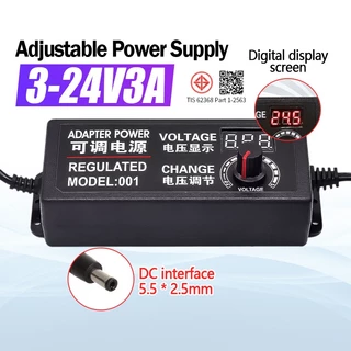 AC/DC 3V-24V อะแดปเตอร์ ปรับโวลท์ได้ Adapter พร้อมหน้าจอแสดงผล