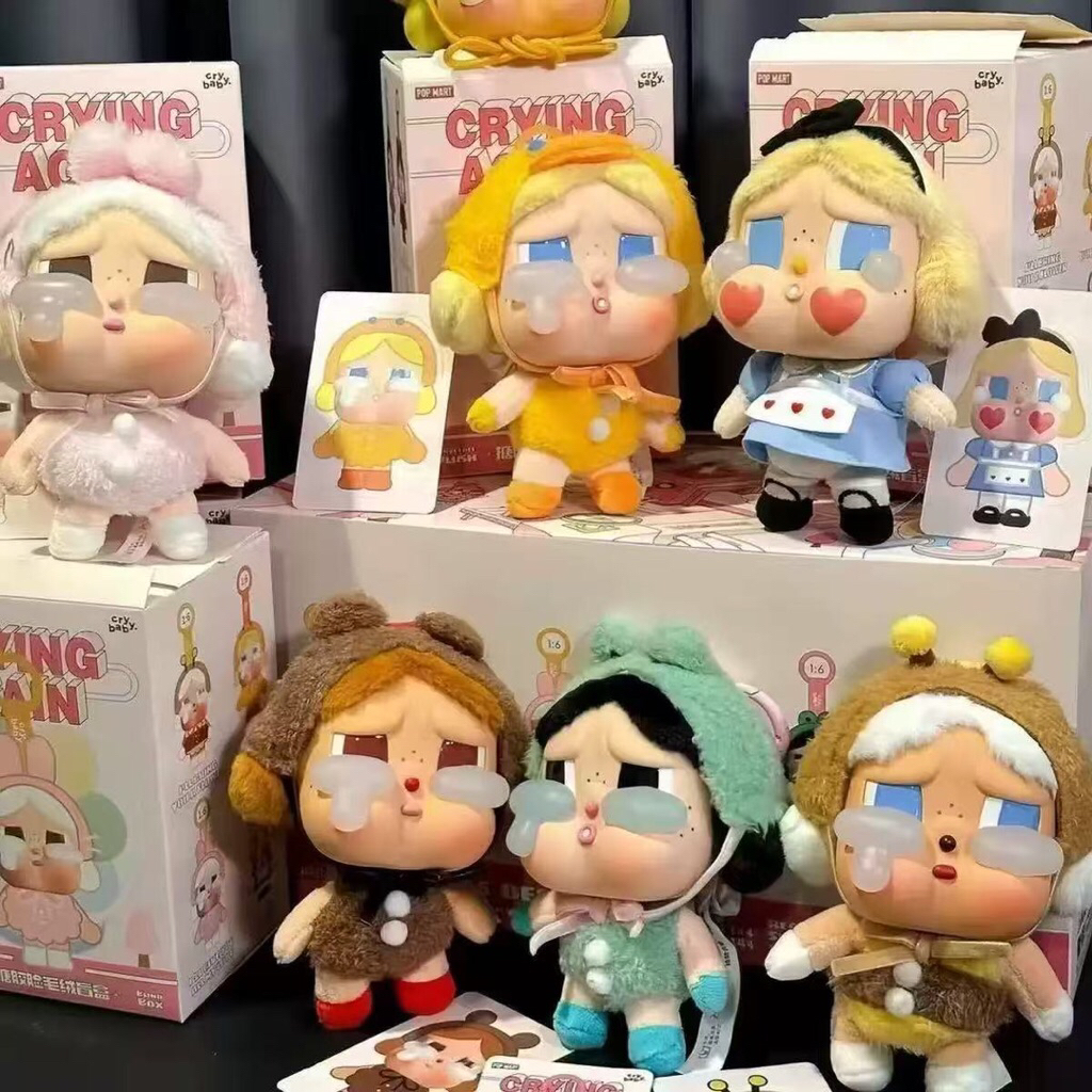 Crybaby Crying Again ไวนิล face blindbox ของเล่นตุ๊กตาเดสก์ท็อปเครื่องประดับของขวัญ