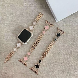 ZMZ สายนาฬิกา Smar twatch สายสแตนเลส โซ่ดอกไม้ สามรถปรับขนาดตามข้อมือได้ 38/40/41(S10)42mm 42/44/45/46/49mm