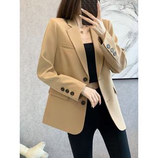 เสื้อเบลเซอร์ทรงหลวมสำหรับผู้หญิง แจ็กเก็ตคุณภาพสูง เสื้อเบล…