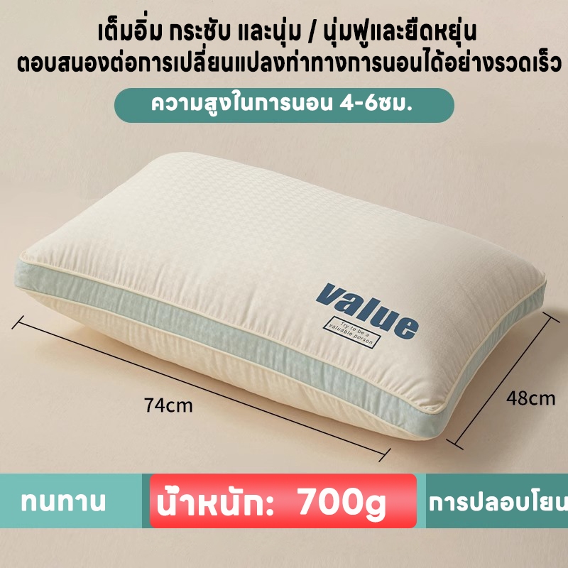 3D หมอนไมโครไฟเบอร์  900/800/700g  หมอนโรงแรม นุ่ม ป้องกันไรฝุ่นและแบคทีเรีย หมอน  แก้ปวดคอ นุ่มหนุนสบาย มี3ระดับ - รูปที่ 6