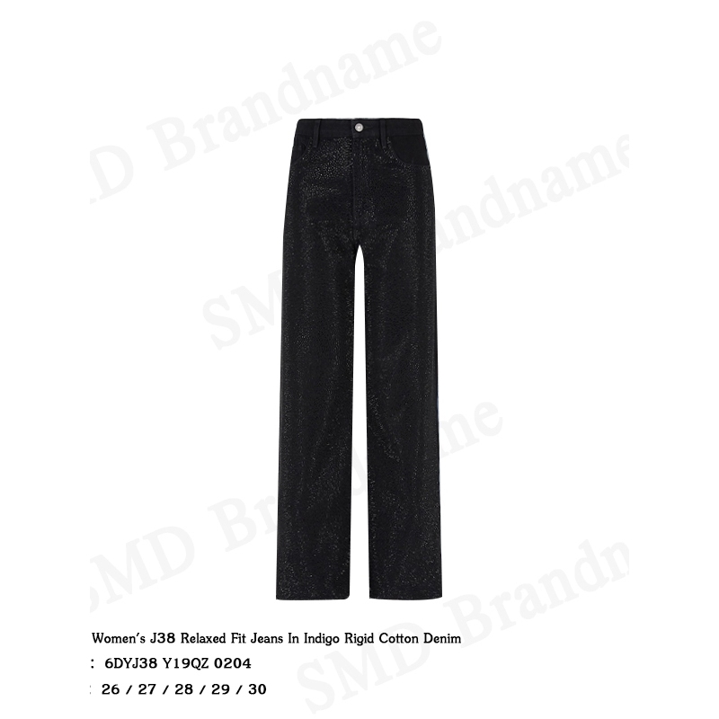 Armani Exchange กางเกงยีนส์ผู้หญิง รุ่น Women's J38 Relaxed Fit Jeans In Indigo Rigid Cotton Code: 6