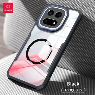 Xundd Case ใช้สำหรับ IQOO 15 เคสโทรศัพท์แบบแม่เหล็กมีขาตั้ง 360 องศา ปรับหมุนได ขอบยาง TPU