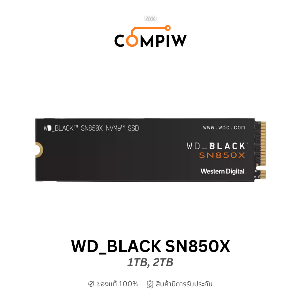 WD_BLACK SN850X 1TB, 2TB SSD M.2 2280 PCIe Gen4 x4 NVMe (WD BLACK SN850 X M2) (Nan Compiw Shop)
