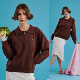 (3ไซส์ 6สี) GOODIE SWEATER เสื้อไหมพรมแขนยาวคอปก ซิปหน้า รุ่น T103 - Mesave