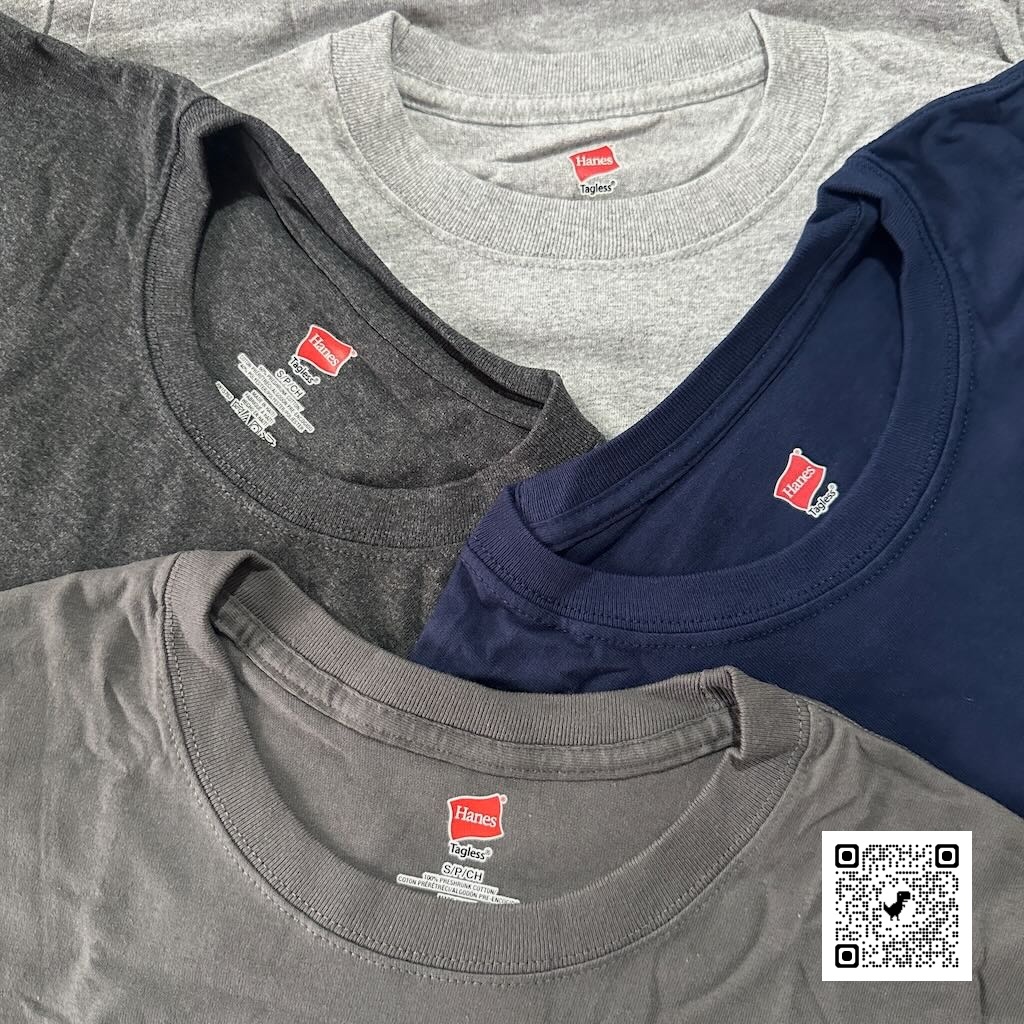🍁Hanes Tagless Pocket T-Shirt 6.1 oz  เสื้อยืดคอกลมกระเป๋าหน้า   สินค้านำเข้า