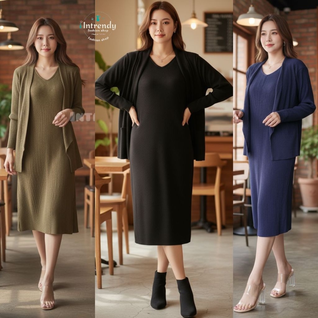 พร้อมส่ง.เดรสพลีทแขนยาวเสื้อคลุมในตัวไซส์สาวอวบ รุ่นB-48 (  Free size: 36 – 56 นิ้ว).ผ้าอัดพลีทเนื้อดีไม่บาง. ราคา ถูกที่สุด ดีลบีเคเค
