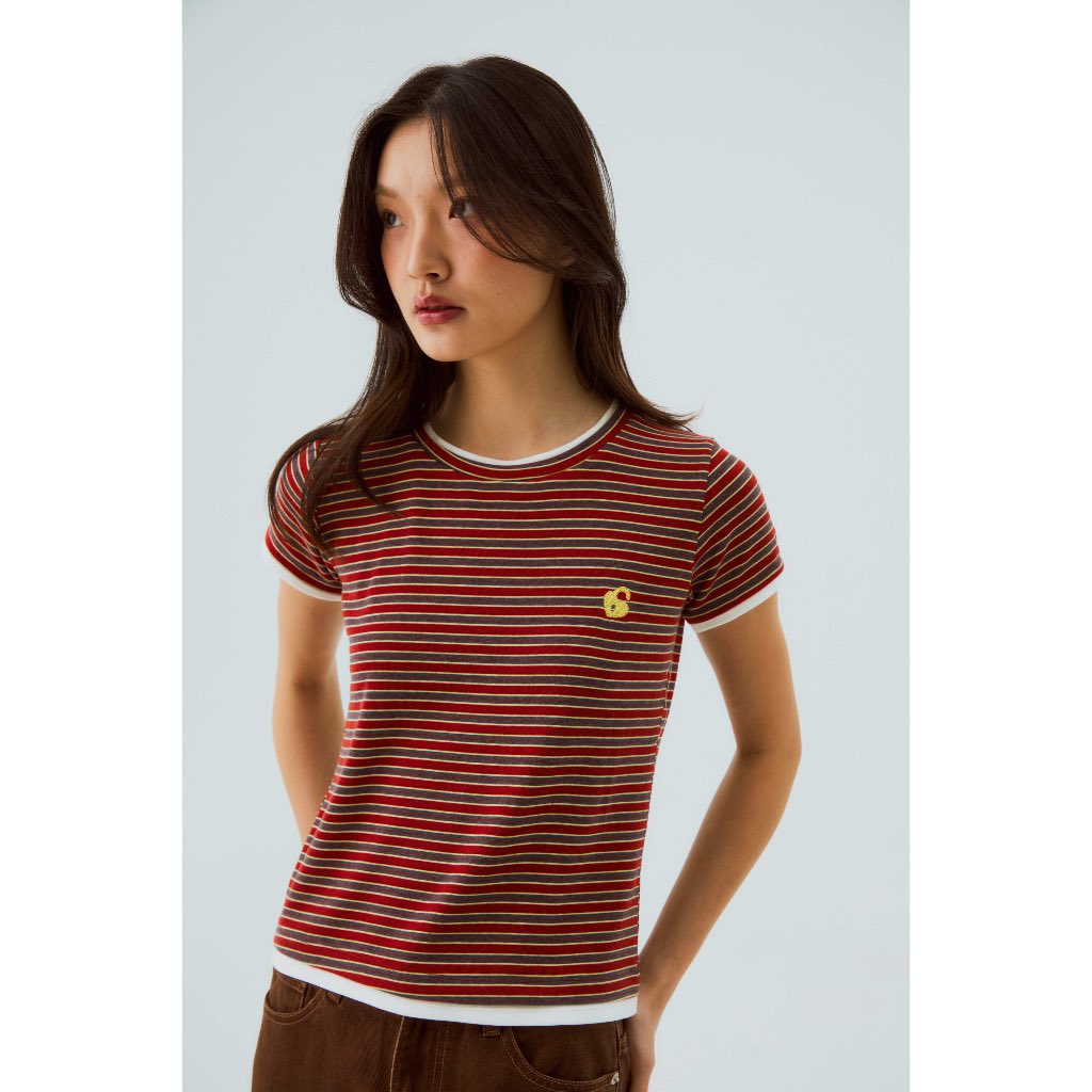 Brooke Layer Tee เสื้อยืดลายทาง มีดีเทลเลเยอร์