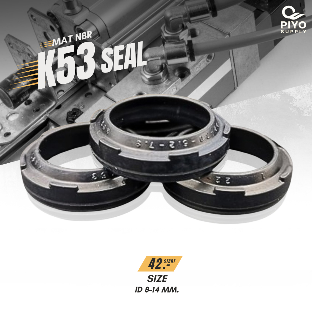 K53 DAMPER ซีลนิวเมตริก NBR 8X11.6X3.5X2.8/ 9.5X15X4.6/3.7/ 12X18X4.1/5/ 12X20X6.2/8/ 14X22X6.2/8 กร