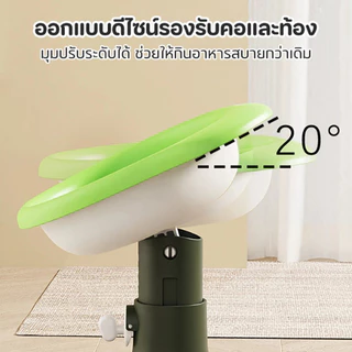 Pet Record ชามอาหารแมว PVC ชามอาหารหมา รูปดอกไม้/ไอศกรีม หมุนได้180° ถอดแยกได้ ป้องกันคอเสีย สำหรับแมวและสุนัข