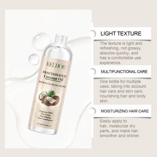 EELHOE Coconut Hair Oil น้ำมันมะพร้าวบำรุงผม เซรั่มน้ำมันมะพร้าว ผมนุ่มสลวย ฟื้นฟูผมแห้งเสีย บำรุงเส้นผมให้ชุ่มชื้น