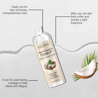 EELHOE Coconut Hair Oil น้ำมันมะพร้าวบำรุงผม เซรั่มน้ำมันมะพร้าว ผมนุ่มสลวย ฟื้นฟูผมแห้งเสีย บำรุงเส้นผมให้ชุ่มชื้น