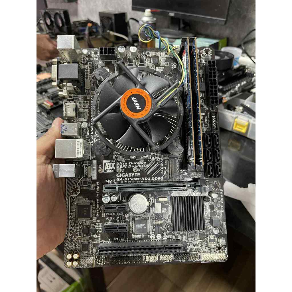 ชุดเมนบอร์ด CPU i3 6100+MB- GIGABYTE B150M -HD3+RAM 4+4 8GB DDR3