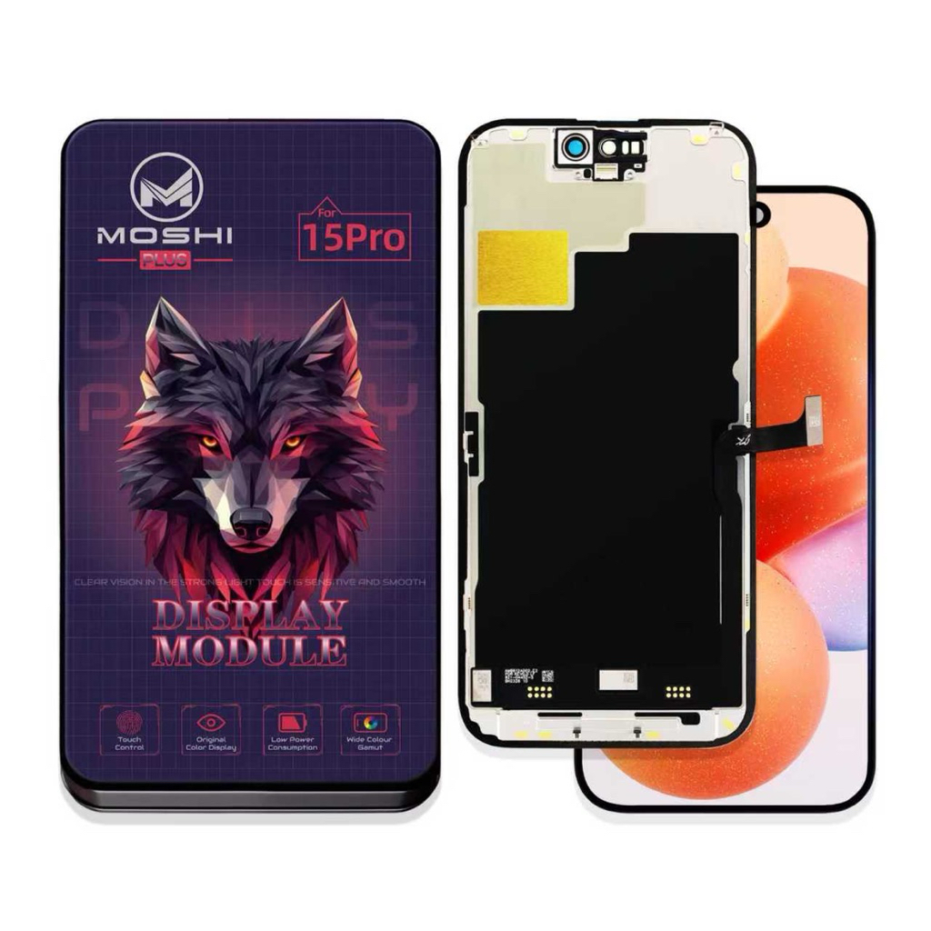 จอ LCD MOSHI ใช้สำหรับมือถือ iPhone รุ่น x xs xr 11 11pro 11 promax 12 13 13 promax 14 14pro 15 15pro ฟรีชุดไขควง ประกัน