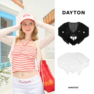 Nineties Design : Seaside Voyage เสื้อคลุมแขนยาว ดีเทลเชือกผูกโบว์ รุ่น Dayton