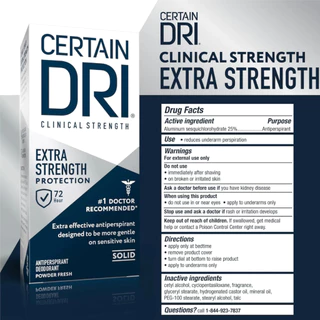 Certain Dri P.M. Prescription / Certain Dri Extra Strength ระงับเหงื่อ กลิ่นกาย "สูตรกลางคืน"