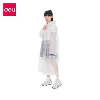 Deli เสื้อกันฝน EVA ชุดกันฝน  สีขาว คุณภาพดี กันน้ำ แบบหนา Rain coats