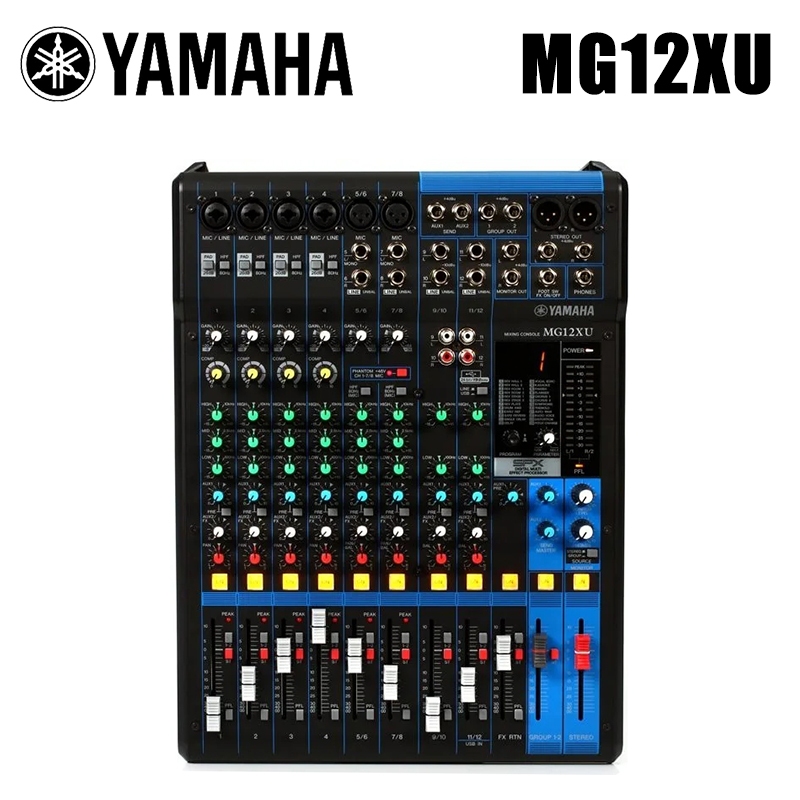 YAMAHA MG12XU มิกเซอร์โปรфесชันัล มีเอฟเฟกต์และแกรุป สำหรับการแสดงบนเวที งานแต่งงาน และการประชุม ทั่วไป