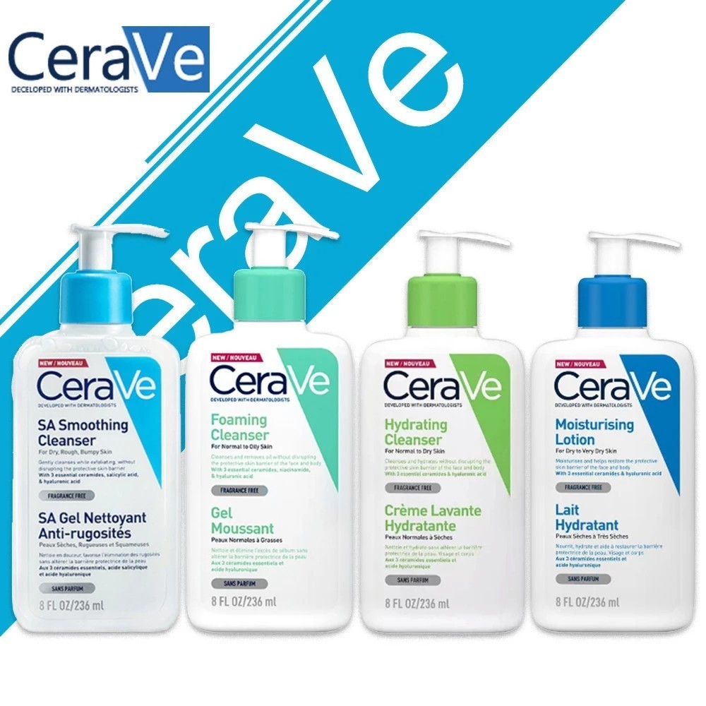 Cerave Moisturising Lotion / Foaming Cleanser Hydrating Cleanser / SA Smoothing/ Psoriasis Cleanser