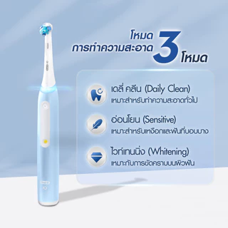 [แพ็คสุดคุ้ม] Oral-B ออรัลบี แปรงสีฟันไฟฟ้า ไอโอ3 + หัวแปรงสำรองสีขาวสำหรับแปรงสีฟันไฟฟ้า คลีน แอนด์ กัม โพรเทกต์ 2 ชิ้น