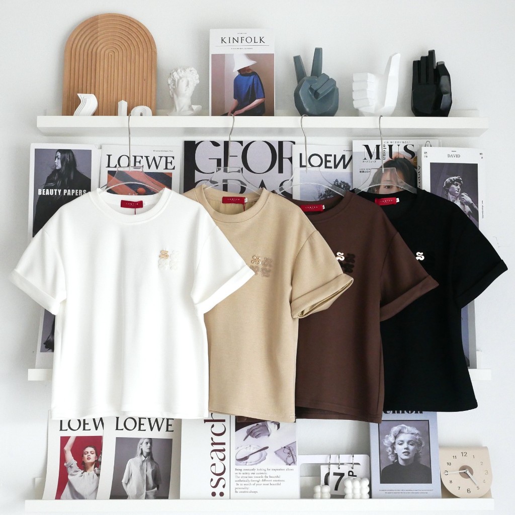 Lawyer Store [ 5221628 ] เสื้อยืดคอกลม แขนพับ แต่งปัก ผ้า super soft ไม่ต้องรีด เป็นงานปักแบบพิเศษ แ