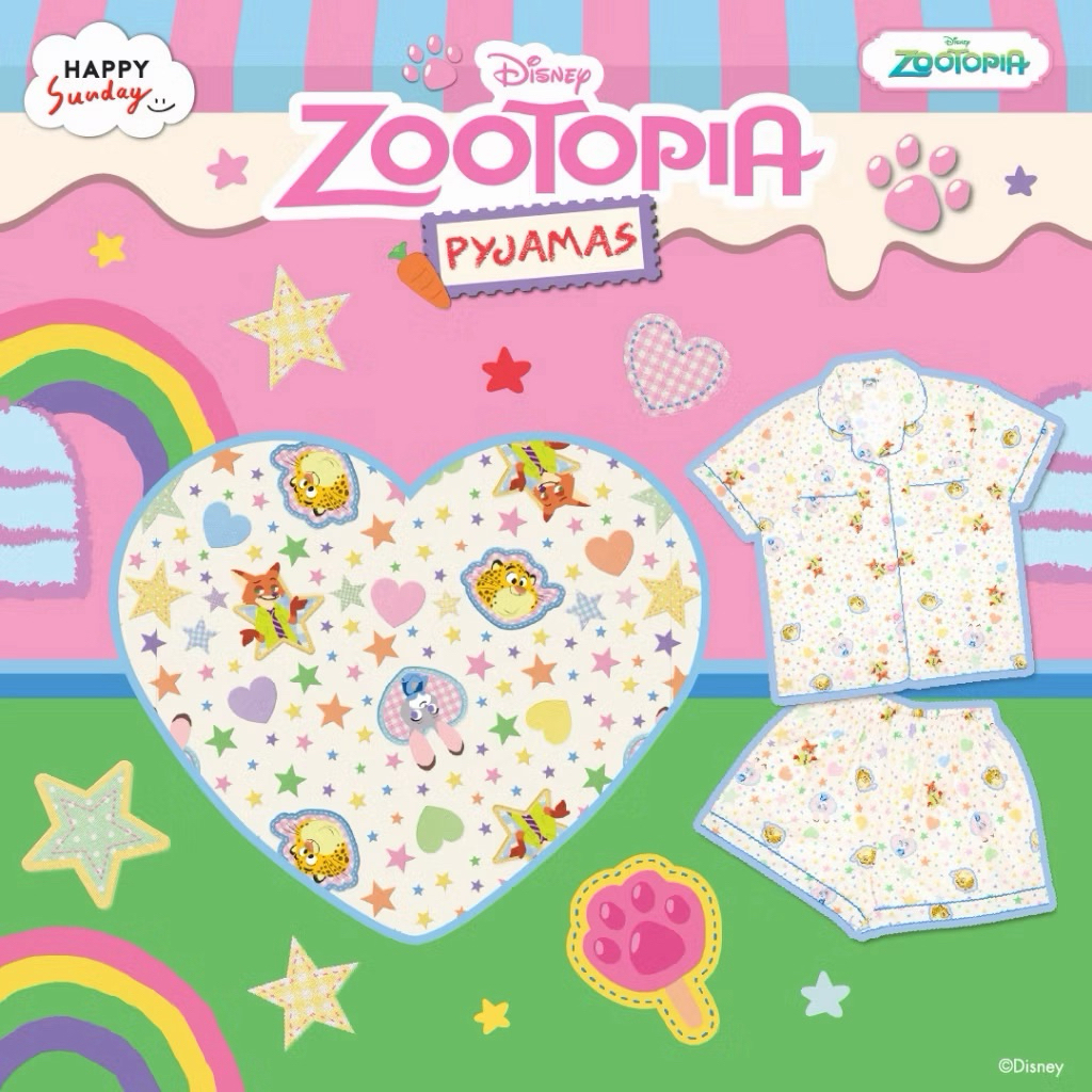 [Trendy] ชุดนอน Happy Sunday x Zootopia 🐰🦊