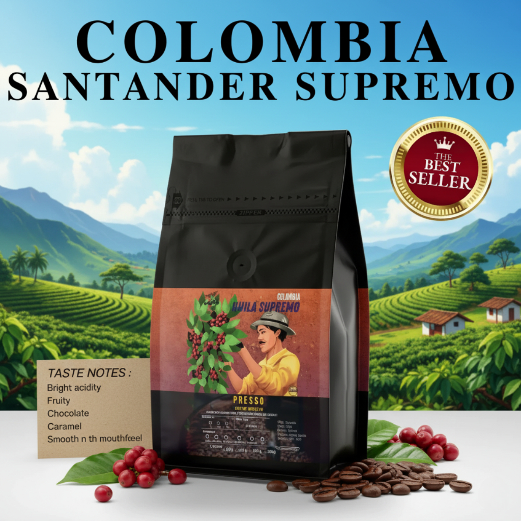 Presso Coffee Roaster กาแฟคั่วสด Colombia