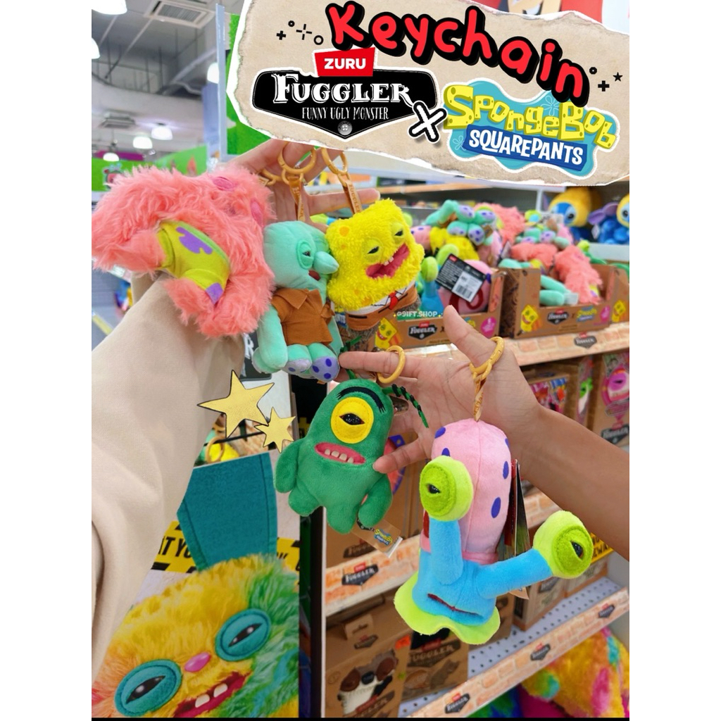 [ 🇹🇭พร้อมส่งบางตัว // PRE-ORDER 10-20วัน  ] ⚡️₊˚⊹ SpongeBob 🧽 × Fuggler 🦷 Keychain