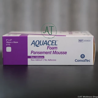 Aquacel Foam Non-Adhesive แผ่นโฟมไฮโดรไฟเบอร์ ชนิดไม่มีกาว (ราคาต่อ 1 แผ่น)(Price per 1 sheet)