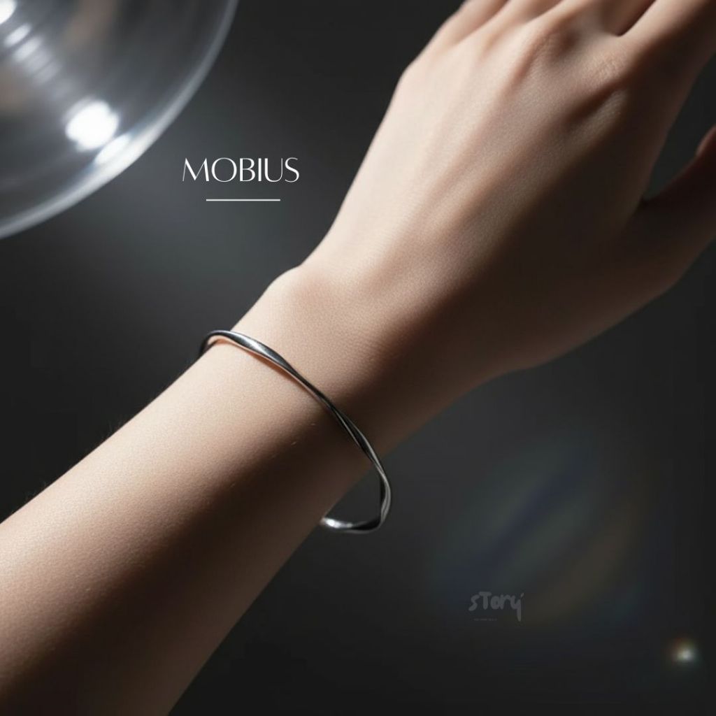 STORY ข้อมือเงิน Mobius สร้อยข้อมือเงินแท้  สร้อยข้อมือผู้หญิง กำไลข้อมือ กำไลเงิน Valentine ของขวัญ