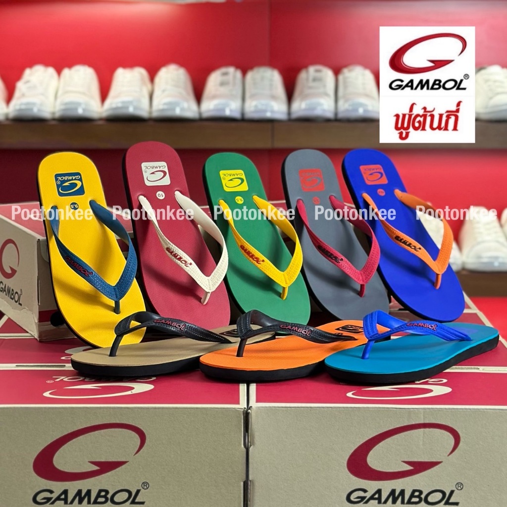 GAMBOL รุ่น GM 71044  แกมโบล รองเท้าแตะฟองน้ำชาย Size 9.5-11