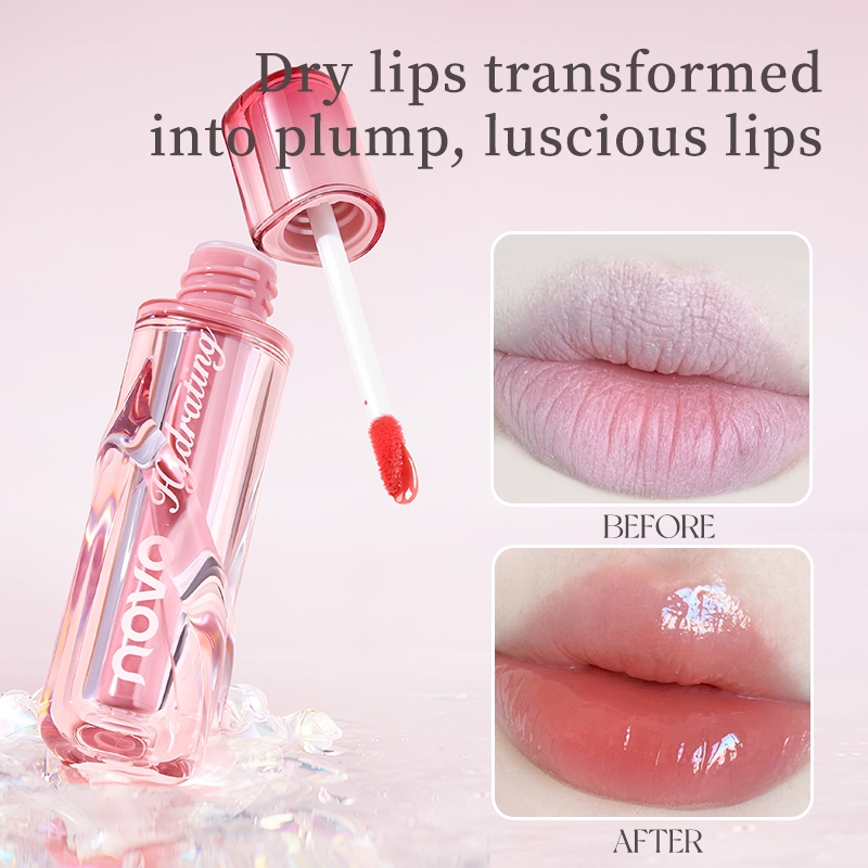 9048 (ใหม่/แท้) NOVO Gloss Tint ลิปกลอส สีนู้ด ธรรมชาติ เคลือบริมฝีปากสไตล์เกาหลี กันน้ำ - รูปที่ 5