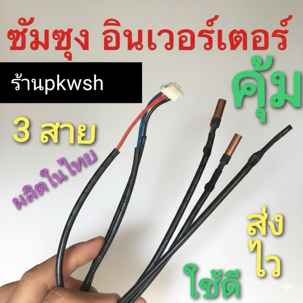 Sensor เซ็นเซอร์แอร์ Samsung อินเวอร์เตอร์ 3สาย AR13KVFHAWK สายสั้น คอยเย็น ซัมซุง3สาย