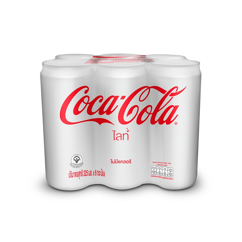 [จัดส่งทั่วประเทศ] โค้ก น้ำอัดลม ไลท์ 325 มล. 6 กระป๋อง Coke Soft Drink Light 325ml Pack 6 - รูปที่ 2