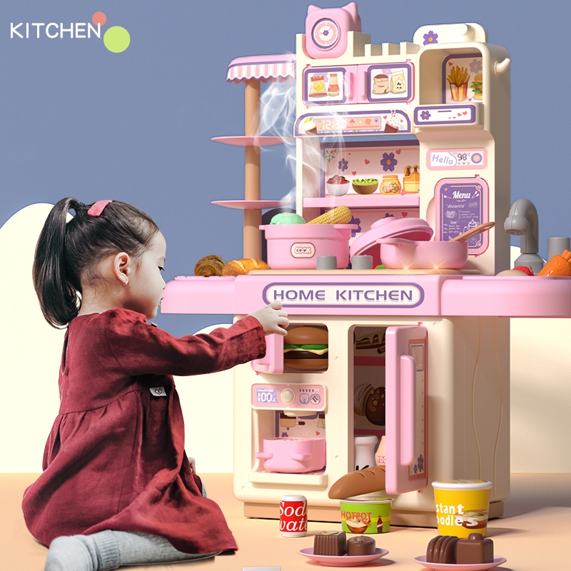ชุดครัวของเล่น ของเล่นเด็กครัว ของเล่นทําอาหาร ของเล่นชุดครัว ชุดครัวสำหรับเด็กจำลองการทำอาหาร 3ขวบ