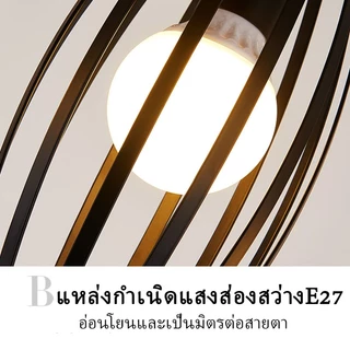 ย้อนยุค ไฟวินเทจ งานศิลปะเหล็ก โคมไฟระย้าโลหะโคมไฟไตรรงค์ เหมาะสำหรับบาร์ ร้านกาแฟ ร้านทำผม ห้องนอน ห้องนั่งเล่น ระเบียง