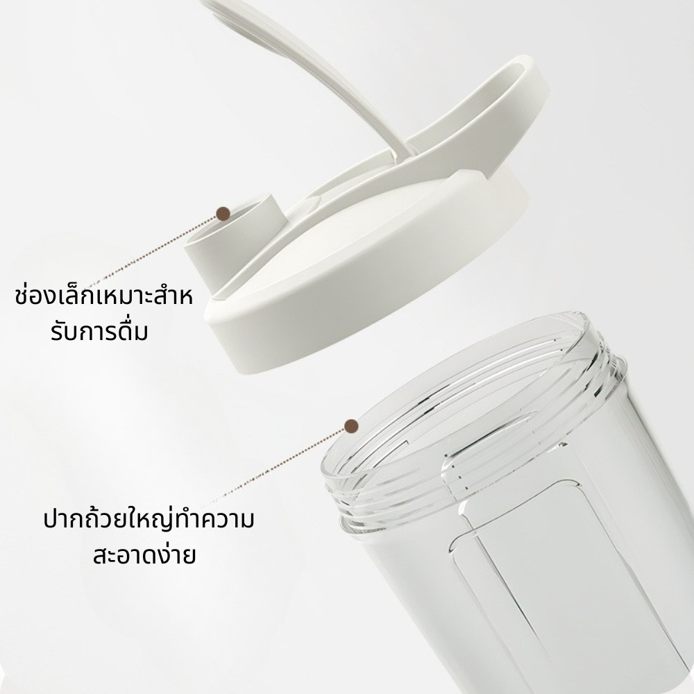 400ML แก้วชงอัตโนมัติ USB Charging ปั่นผงโปรตีนและกาแฟ แบบพกพา ใช้งานง่าย - รูปที่ 2