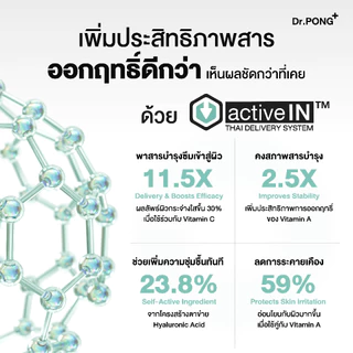 [2 ขวด ฟรีของแถม] เซรั่มสูตรใหม่! Gen2 Dr.PONG Retinal-X activein serum เซรั่มลดเลือนริ้วรอย ผิวเรียบเนียน