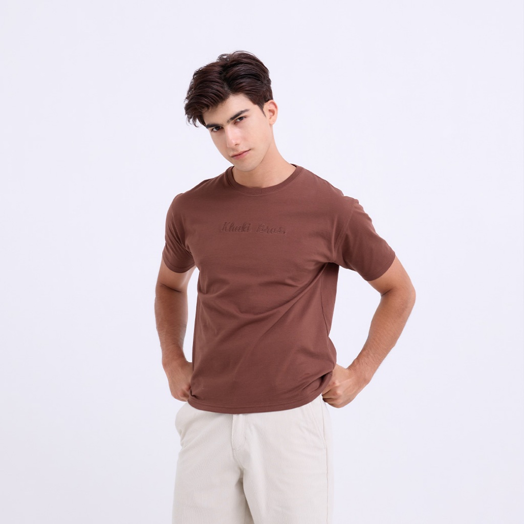 Khaki Bros. - คาคิบรอส - Round neck T-shirt Relax Fit - เสื้อยืดคอกลม ทรง Relax Fit - KM25K054