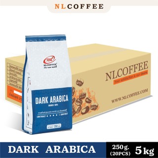 เมล็ดกาแฟคั่ว Dark Arabica by NLCOFFEE (250กรัม 20แพ็ค) กาแฟอาราบิก้า100%