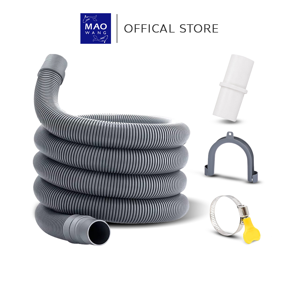 สายท่อน้ำทิ้ง แบบยืดได้ Universal Machine Drain Hose 2 m ท่อระบายน้ำทิ้งอเนกประสงค์ พร้อมอุปกรณ์