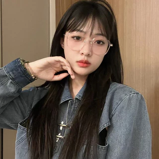 [จัดส่งในกทม] 👓แว่นสายตาสั้น👓 -50~550° แว่นป้องกันแสงสีฟ้า กรอบแว่นขนาดใหญ่ แว่นตาแฟชั่นสไตล์เกาหลี 110