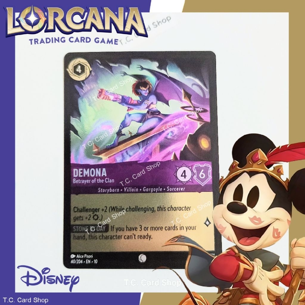 Demona - Betrayer of the Clan (Foil) EN10 40/204 C - Disney Lorcana (ดิสนีย์ ลอร์คาน่า) (Whispers in the Well)