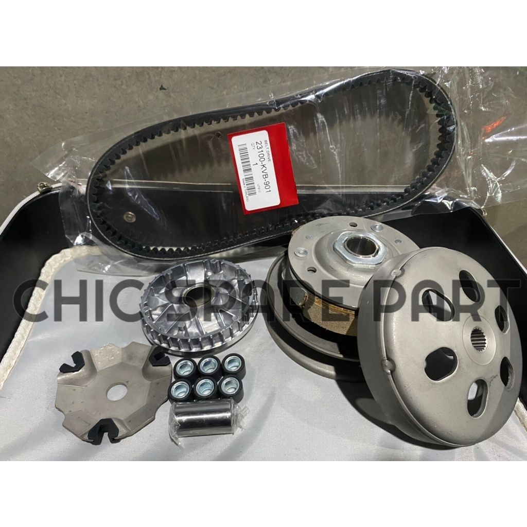 ชุดล้อขับสายพาน **ครบSET** ชามหน้า-ชามหลัง สายพาน รุ่น CLICK/CLICK110i/AIR BLADE