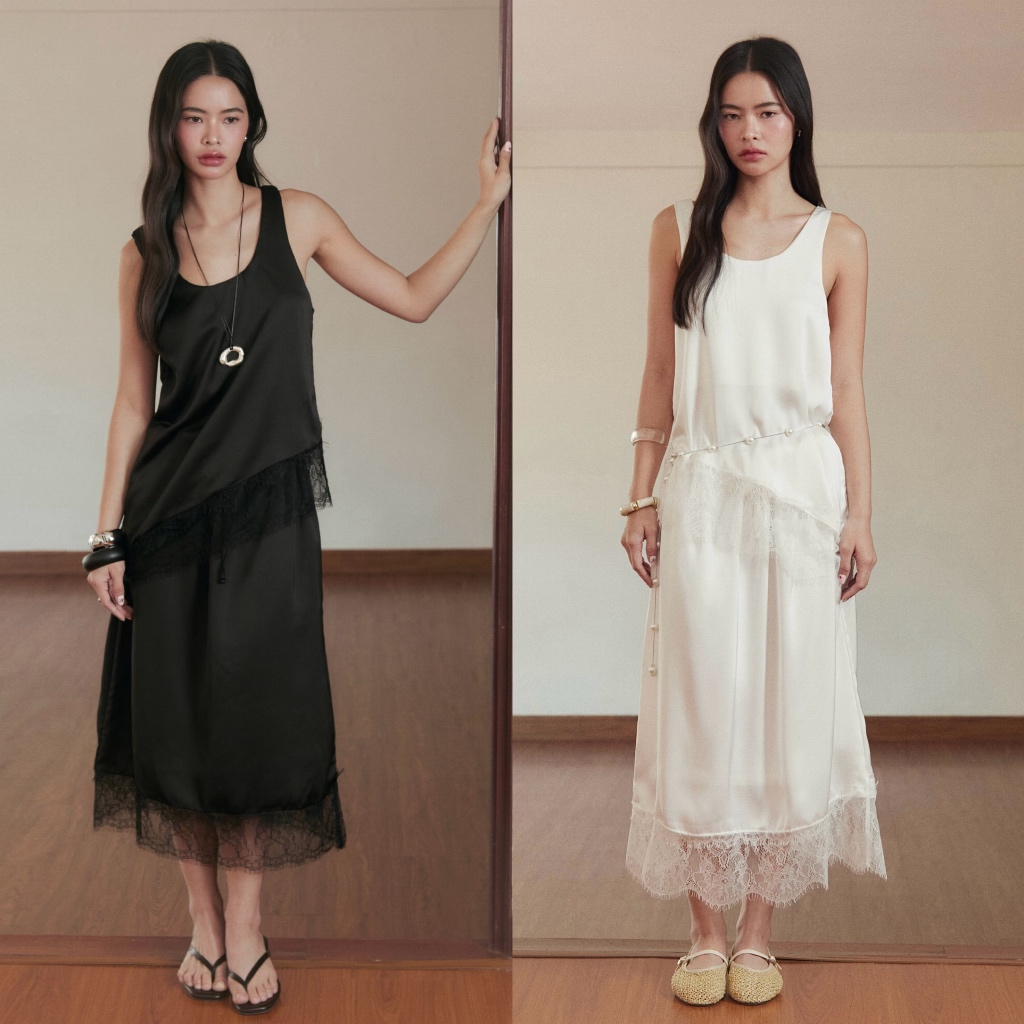 Lyra lace set (save90thb) ชุดเซตซาตินต่อชายลูกไม้
