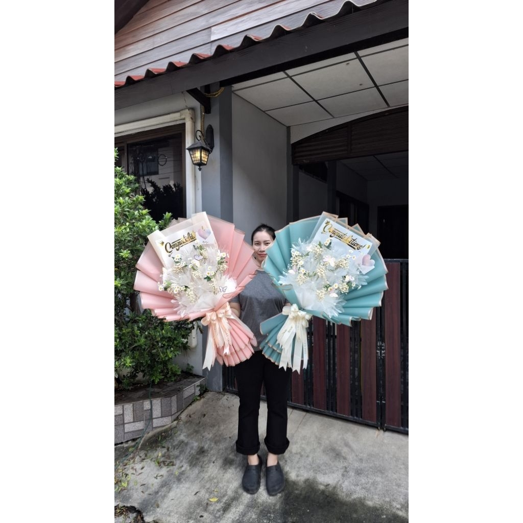 ช่อธนบัตรดาวกระจายช่อดอกไม้รับปริญญาของขวัญรับปริญญา
