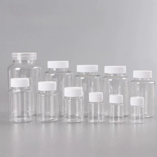 [โปรลด] ขวดพลาสติกใส PET ร้านไทย แพค10ชิ้น 15/30/50ml ขวดใส่ของ กระปุกยา ขวดยาเม็ด กระปุกพลาสติก
